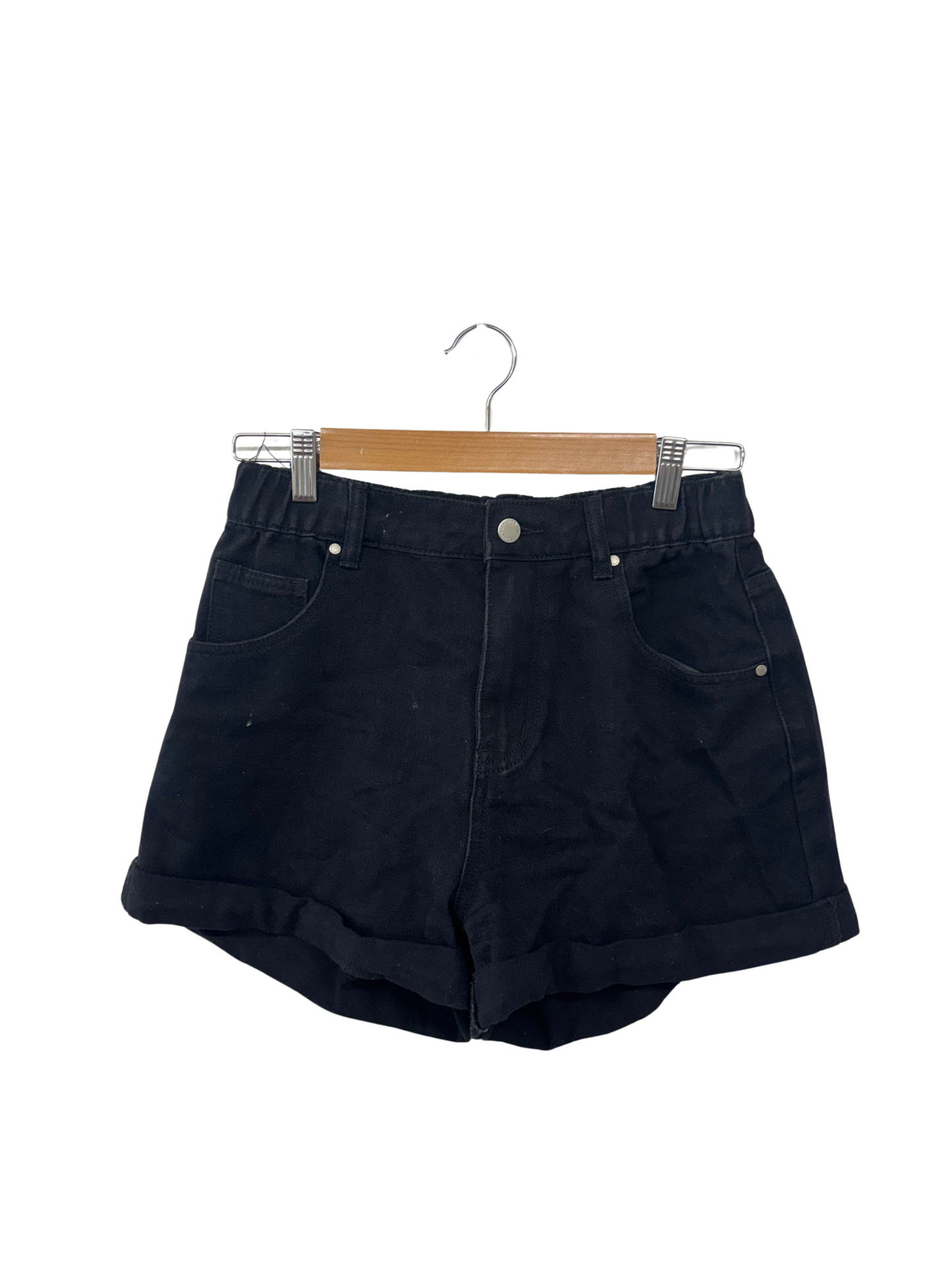 Black Highwaisted Denim Shorts