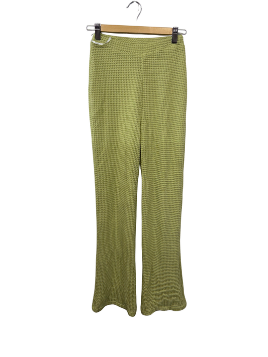 Light Green Waffle Knit Pants