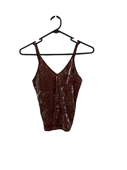 Dusty Pink Velvet Racerback Singlet Crop