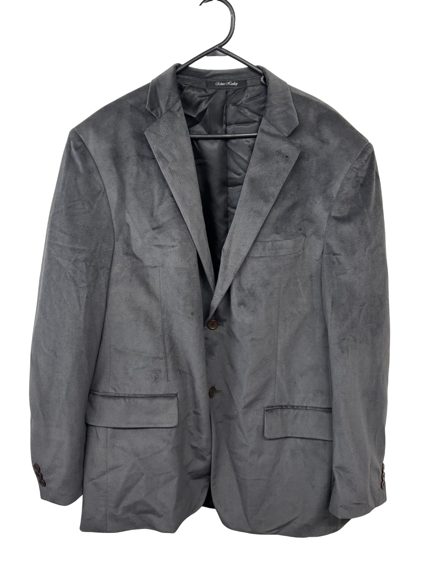 Grey Velour Blazer Jacket