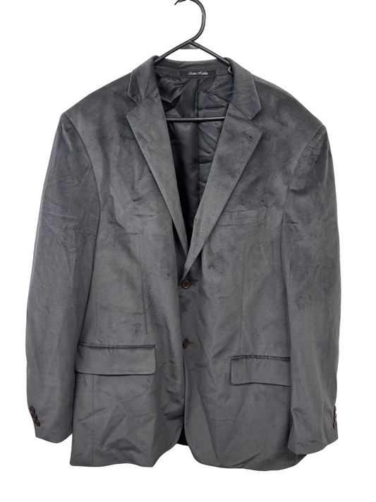 Grey Velour Blazer Jacket