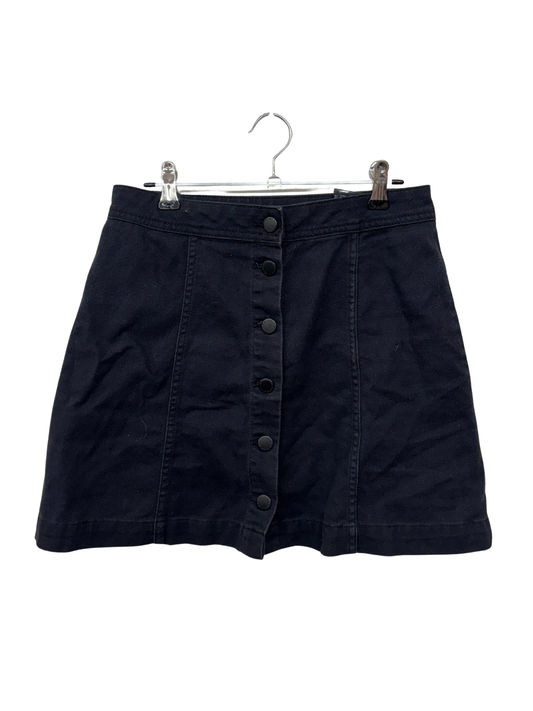 Black Denim Button Up Skirt