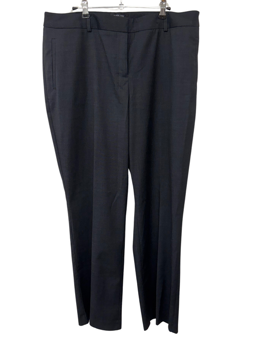 Dark Grey Mid Rise Straight Leg Pants