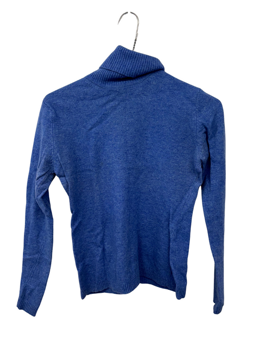 Blue Turtleneck Knit Jumper