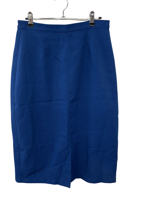 Vintage Dark Blue Pencil Knee Length Skirt