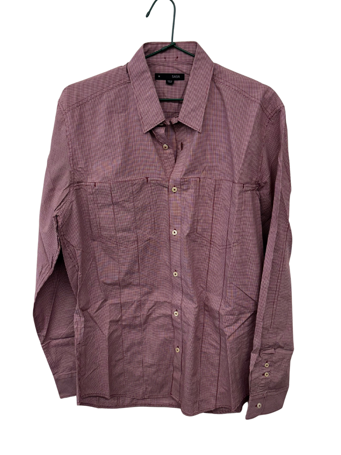 Red & White Check Long Sleeve Button Up Shirt