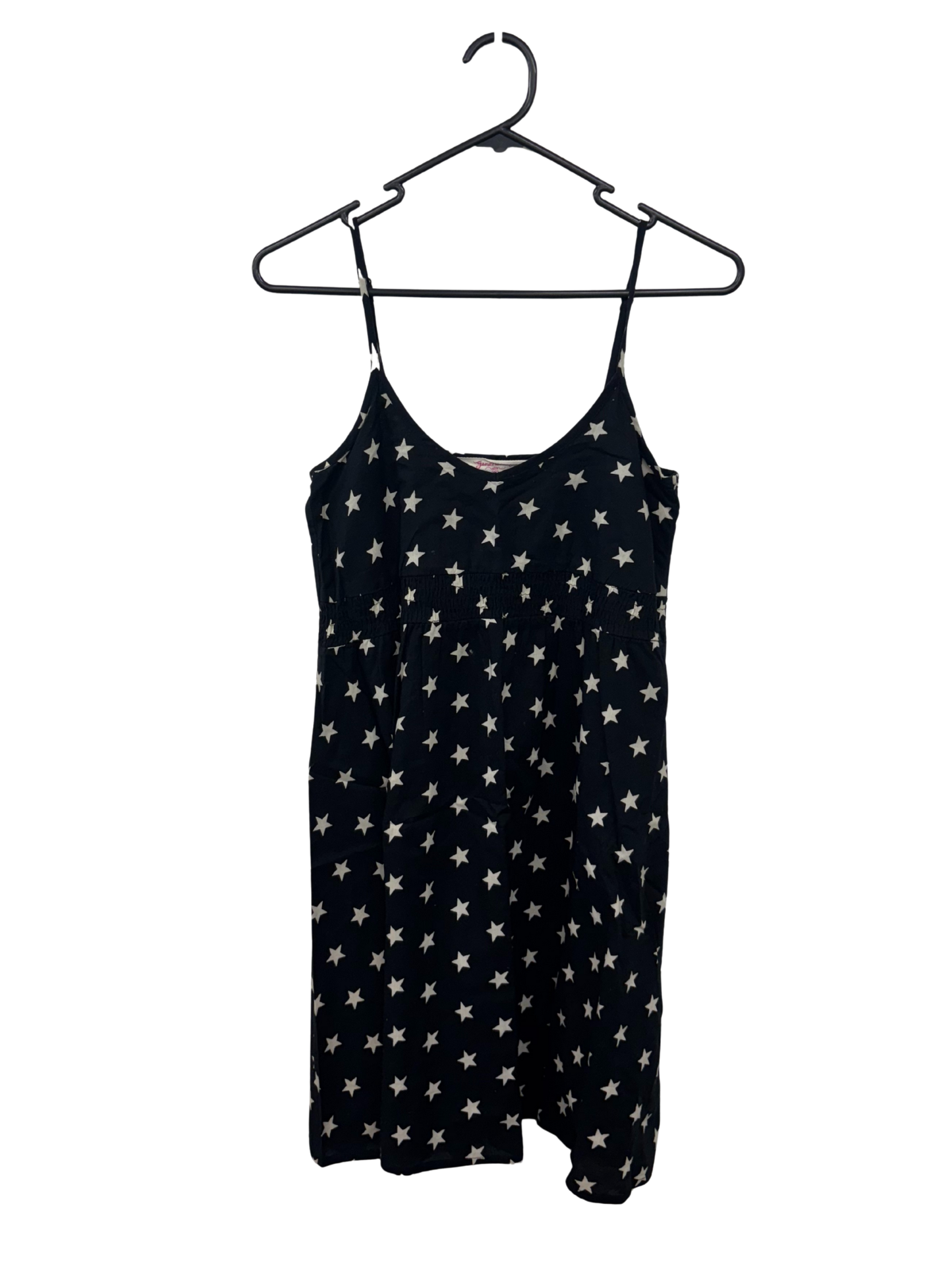 Black & White Star Print Thin Strap Short Dress