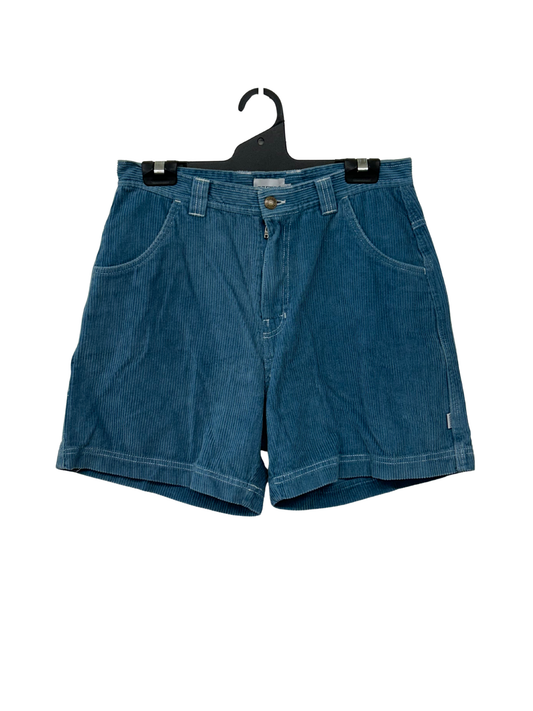 Blue Corduroy Mid/Low Rise Carpenter Style Shorts