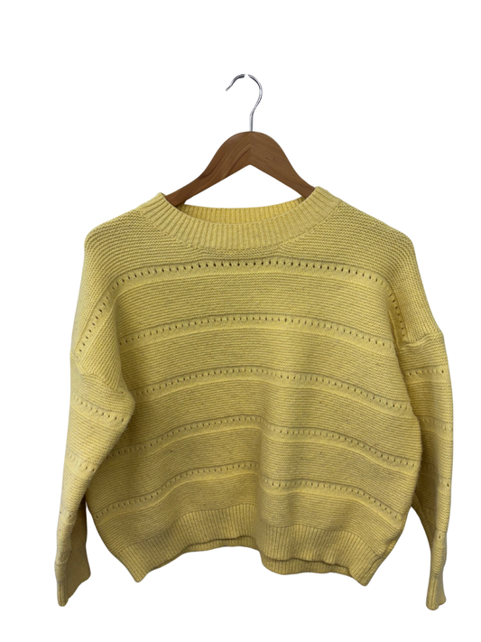 Light Yellow Cropped Jumper