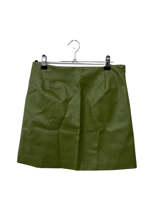 Green Faux Leather Skirt