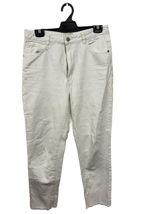 White Highwaisted Jeans in '94 High Slim' Style