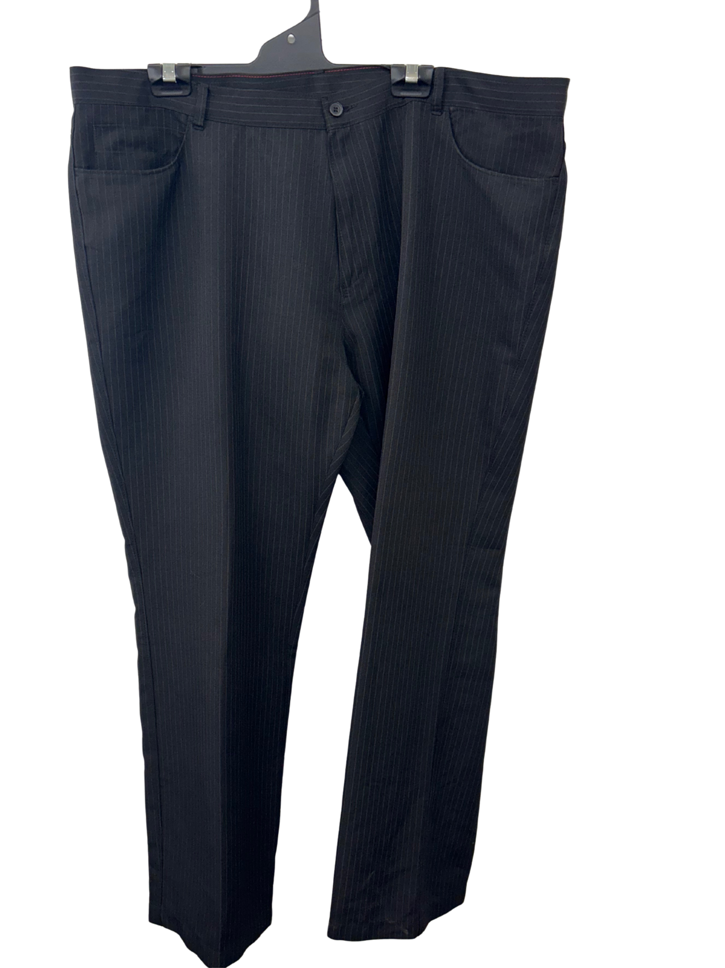 Black Pinstripe Wide Leg Trousers