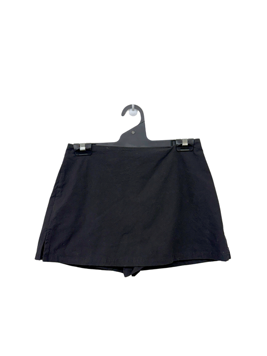 Black High Waisted Micro Skort