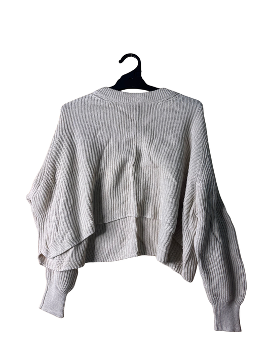 Cream Crop Knit Jumper