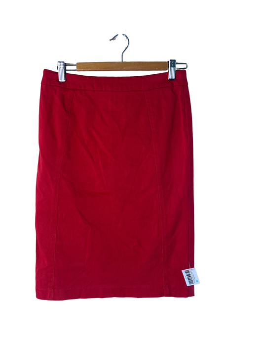 Vintage Red Mid Rise Knee Length Skirt