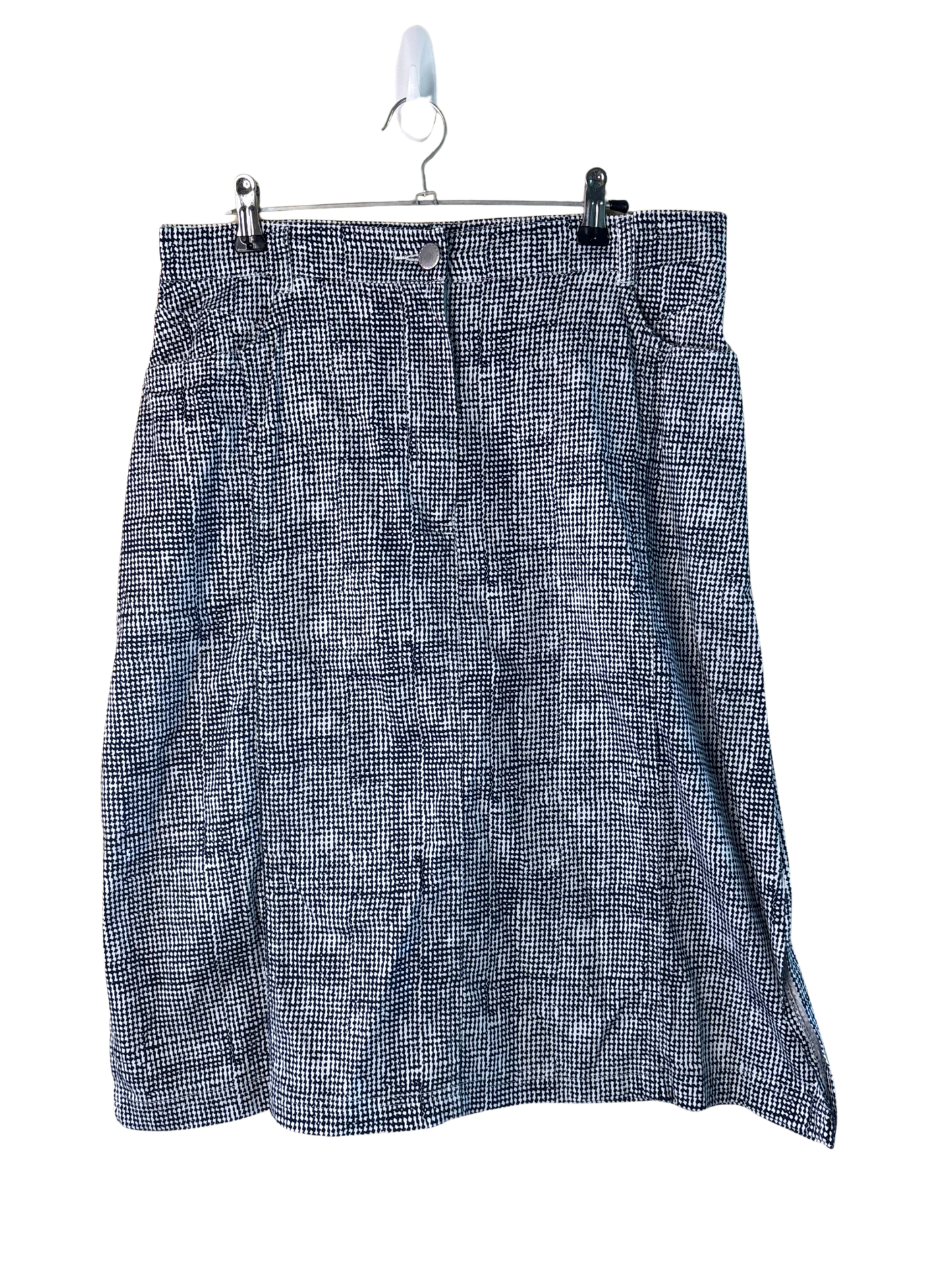 Vintage Blue & White Knee Length Cargo Skirt