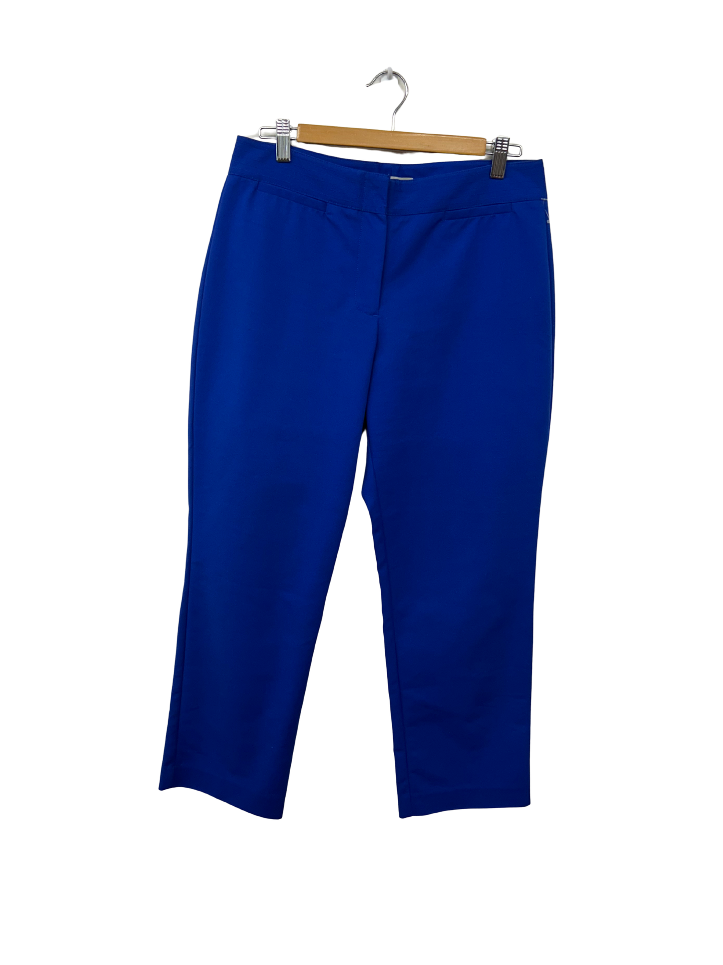 Blue Mid Rise Tapered Pants