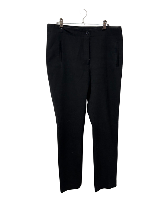 Black Low-Rise Tapered Business Pants