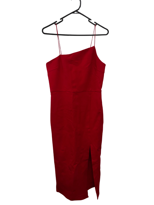 Red Thin Strap Midi Dress