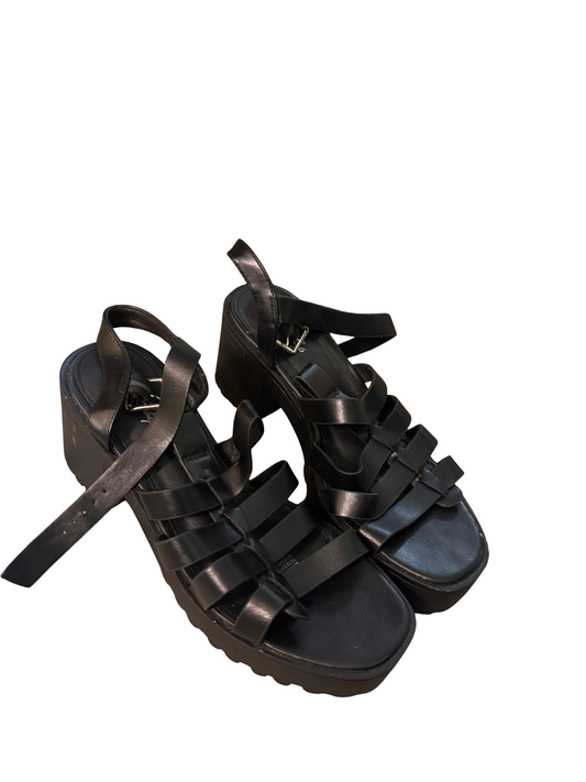 Black Chucky Strappy Heels