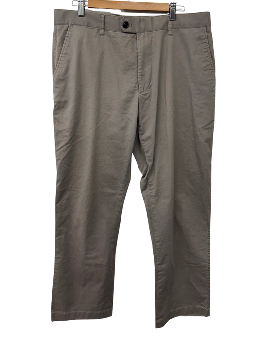 Grey/Beige Low Rise Straight Leg Pants