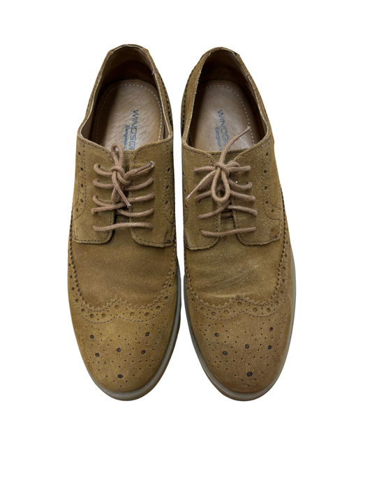 Light Brown Suede Laceup Brogues