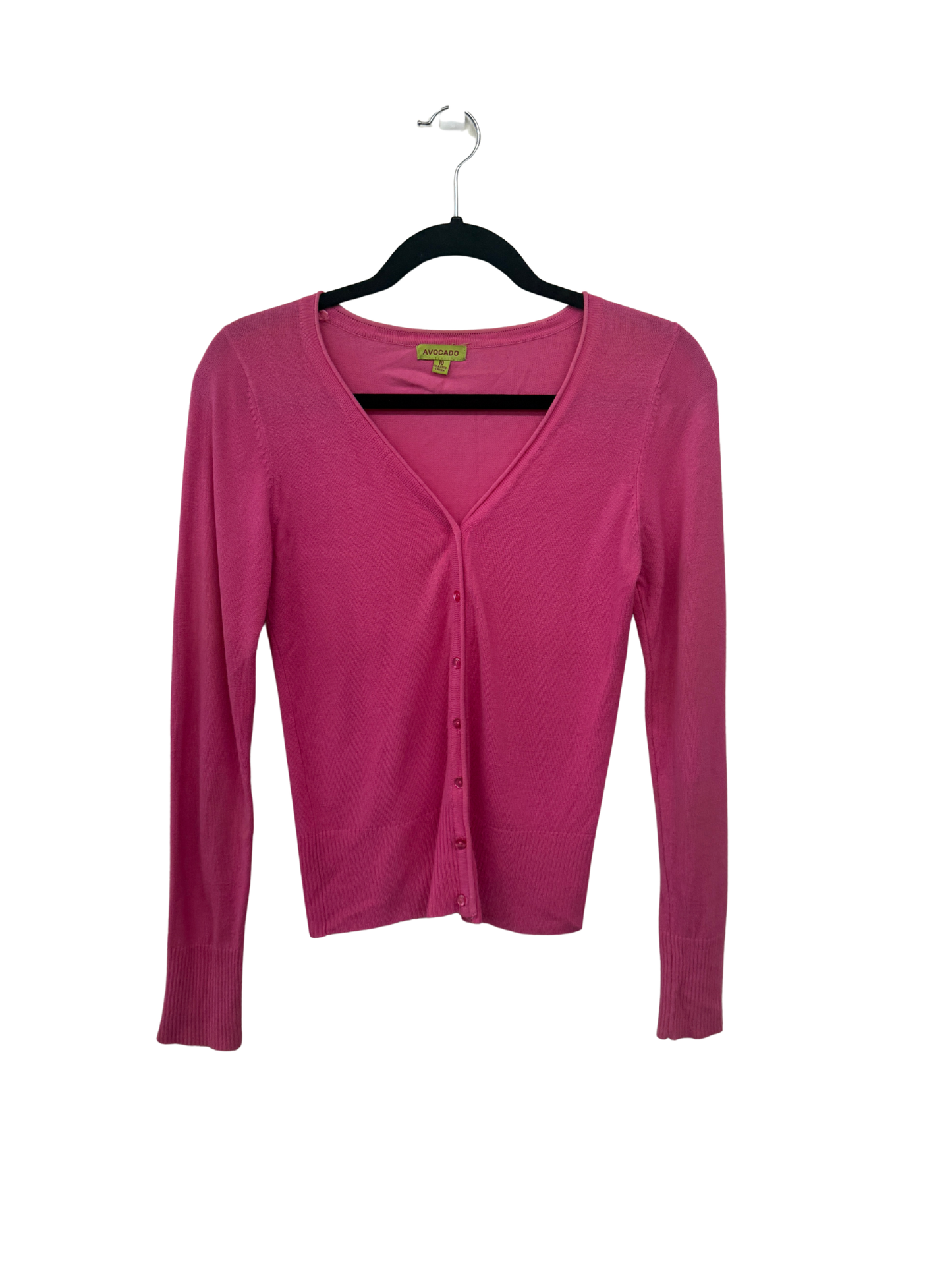 Hot Pink Button Up Preppy Cardigan