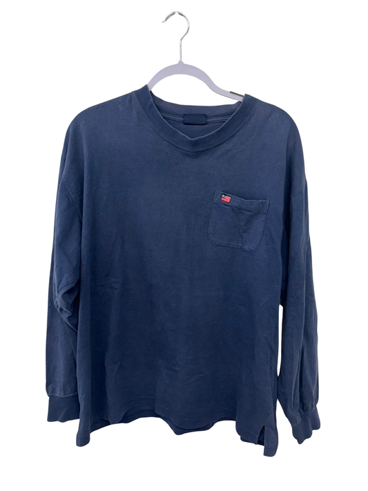Dark Blue Long Sleeve T Shirt