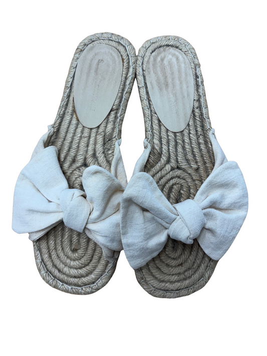 Cream & Raffia Tie Slides