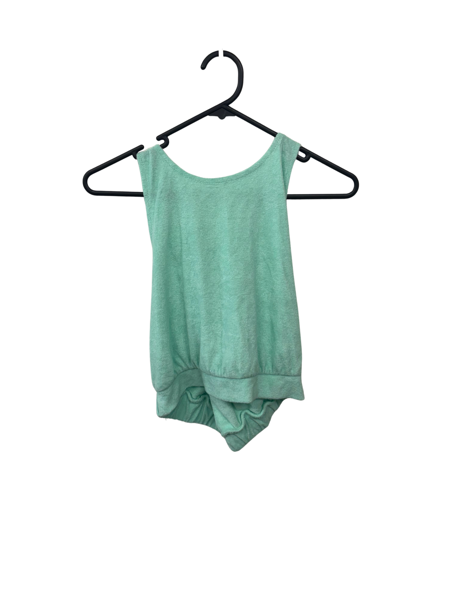 Aqua Blue Towelling Cross Back Crop Top