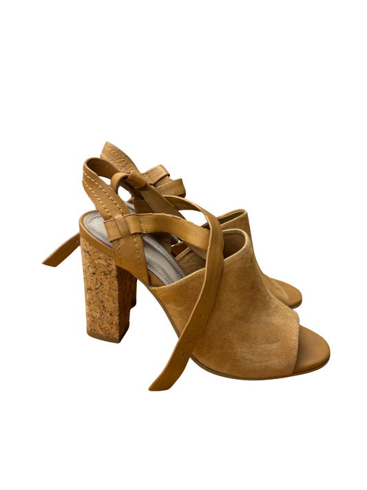 Light Brown Suede & Cork Heels