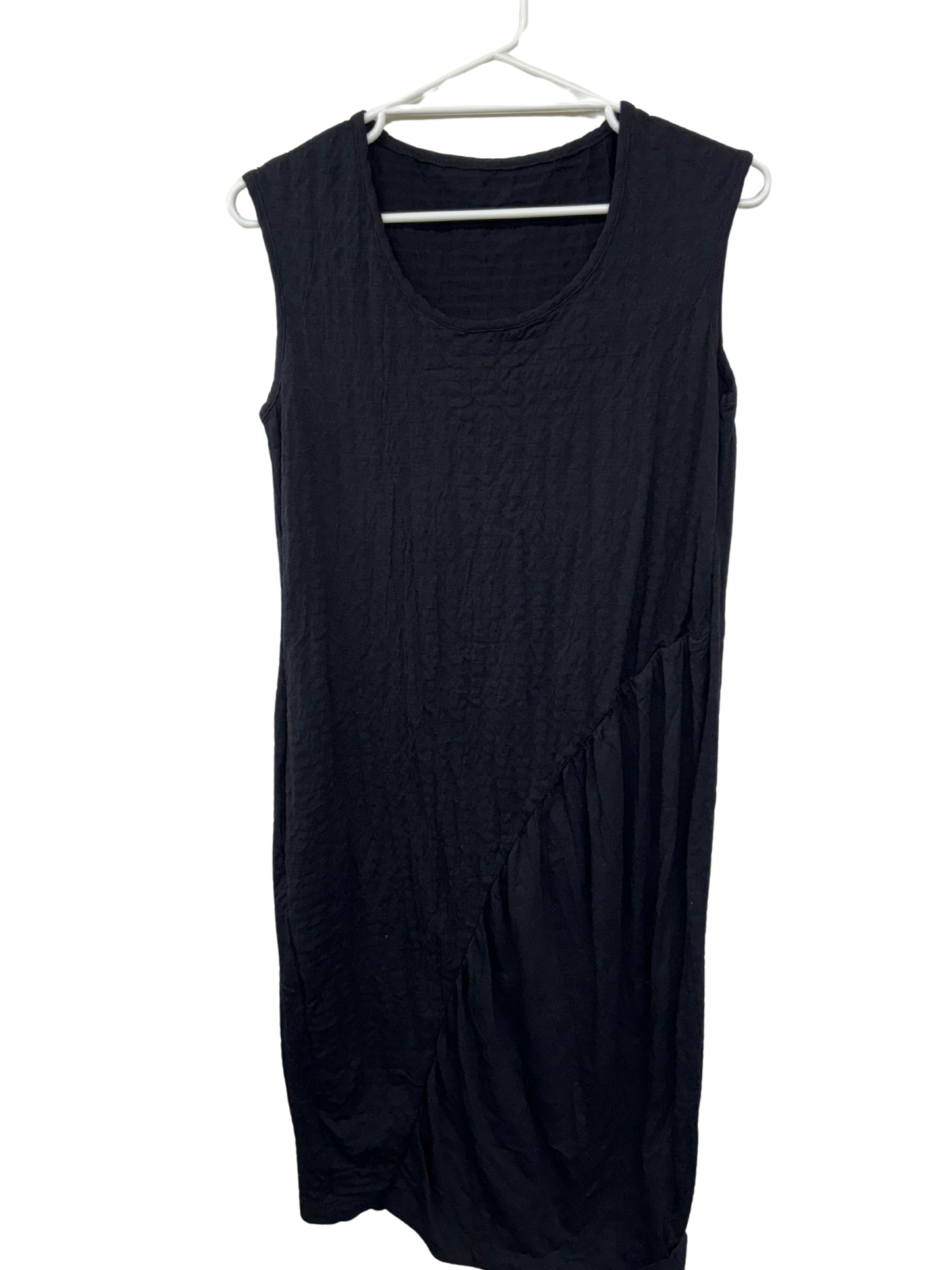 Black Sleeveless Midi Dress