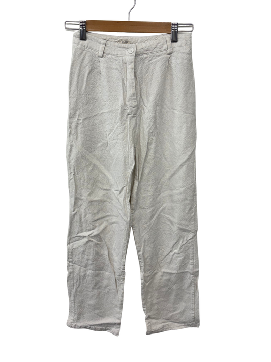 White Highwaisted Wide Leg Pants