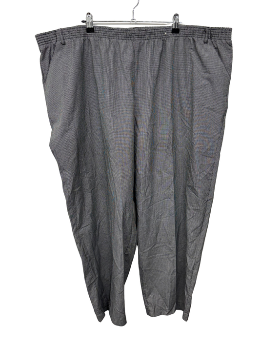 Black & White Micro Houndstooth Tapered Elastic Waist Pants