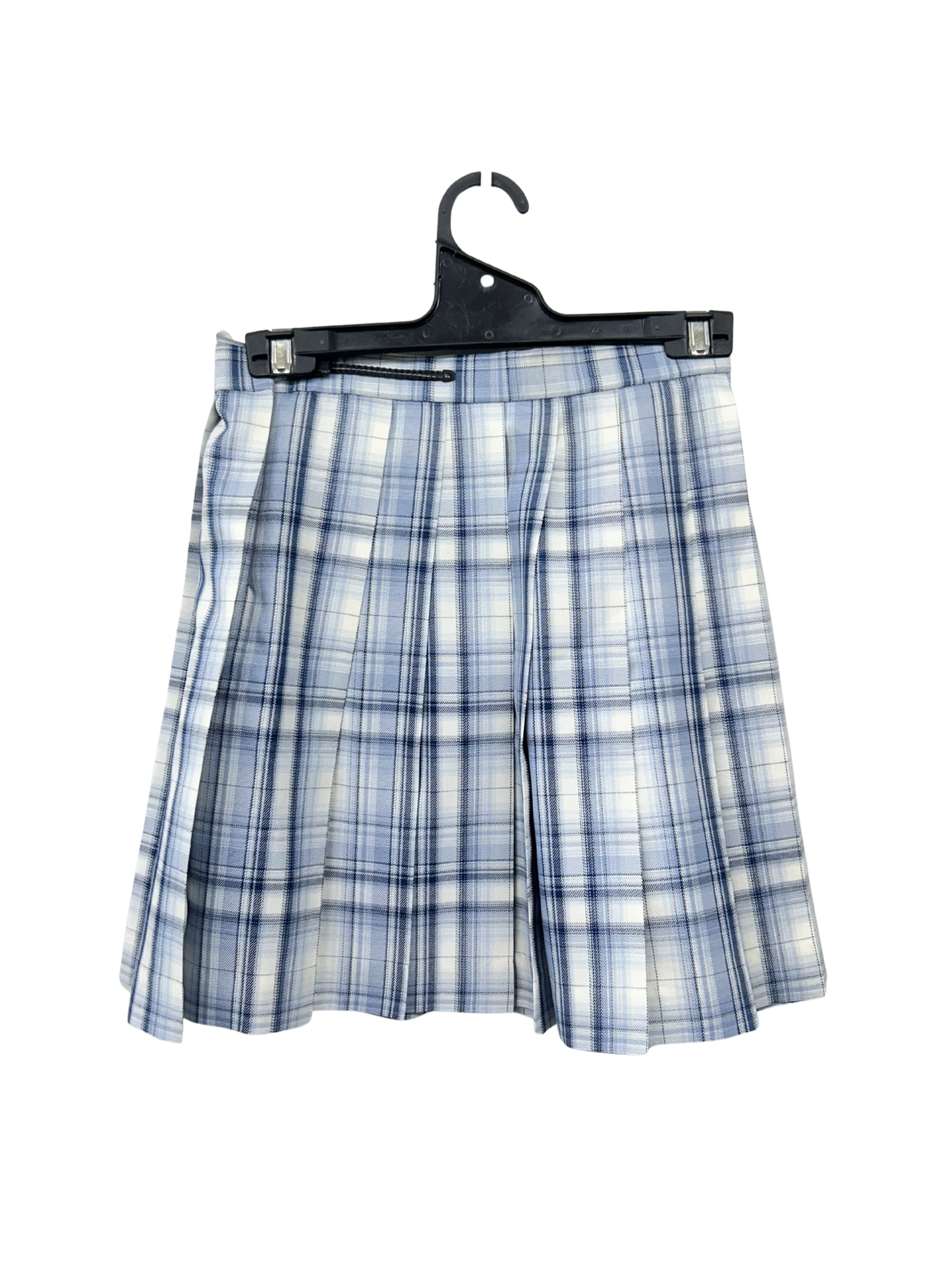 Blue, Navy & White Plaid Mini Skirt