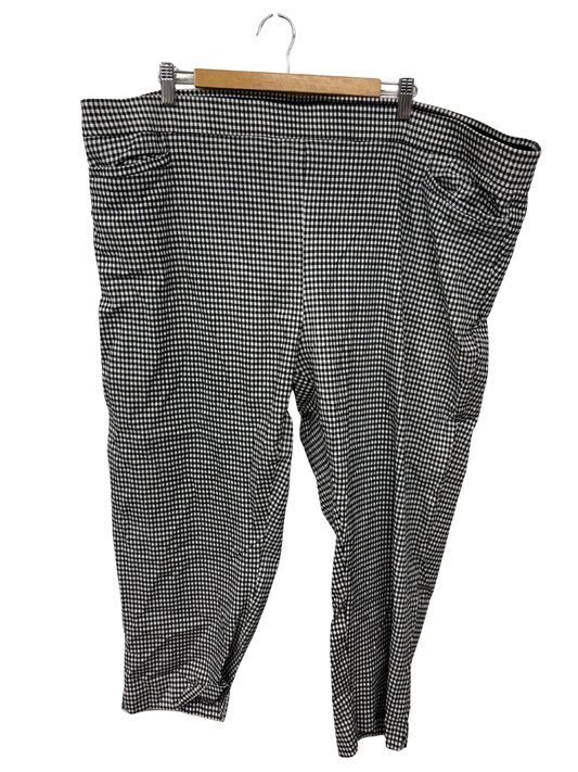 Black & White Check Tapered Pants