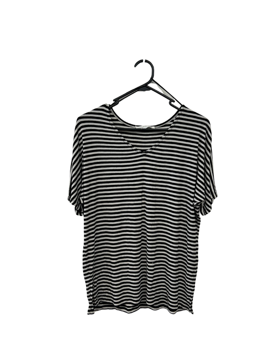 Black & White Striped Relaxed T-Shirt