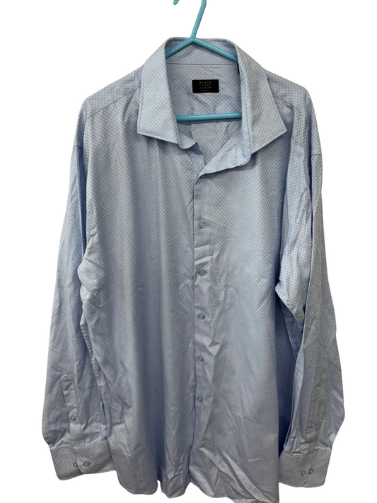 Light Blue Diamond Check Long Sleeve Button Up Shirt