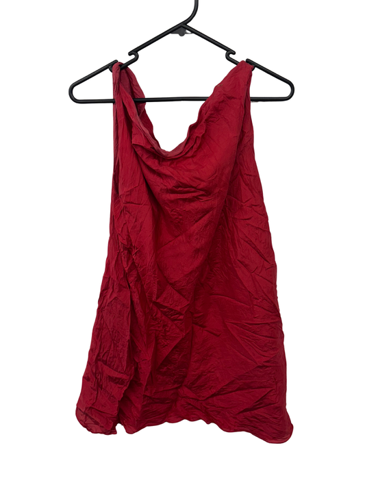 Red Off Shoulder Sleeveless Top