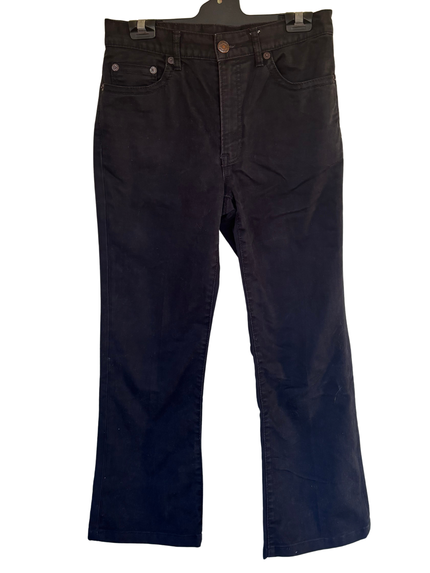 00s Black Highwaisted Straight Leg Jeans