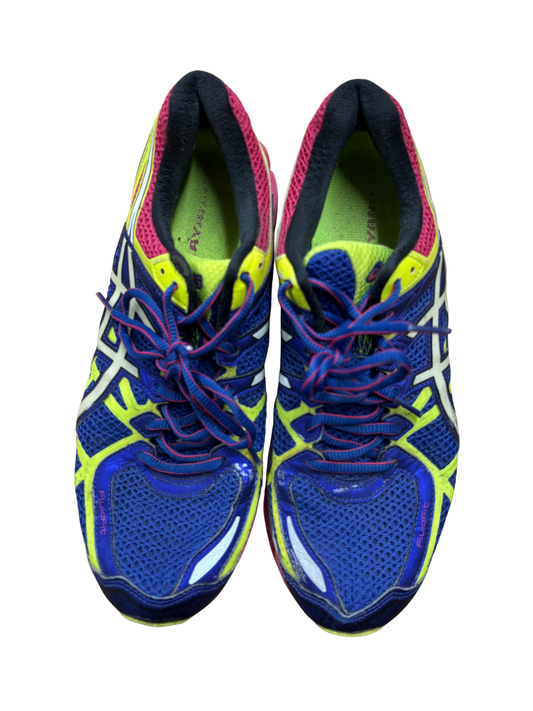 Purple, Pink, Yellow Sneakers in 'Gel Kayano' Style