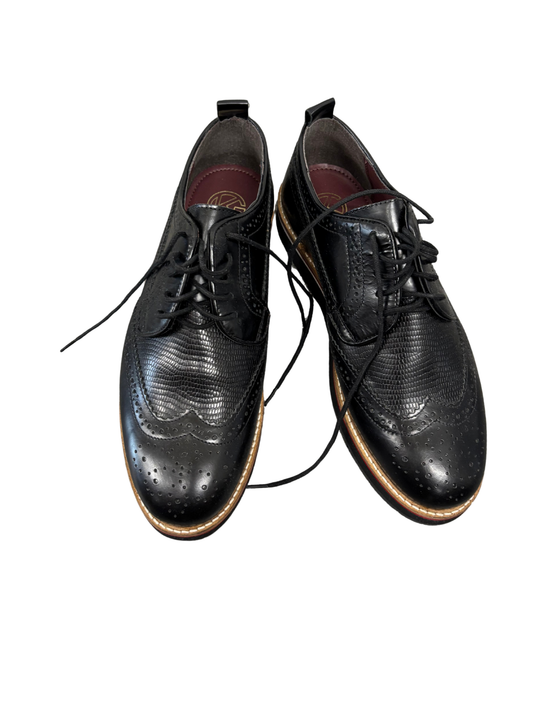 Black Laceup Flatform Brogues