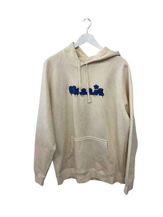 Cream Hoodie with 'Hallie' Logo