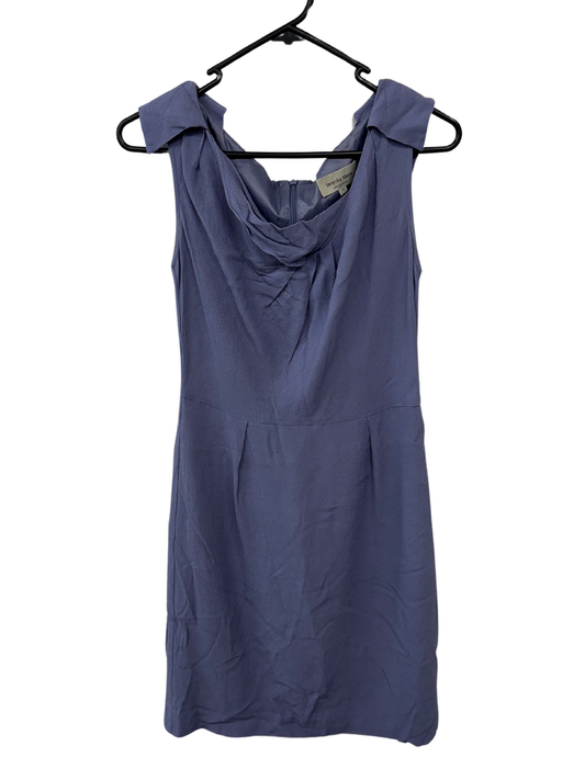 Blue Sleeveless Dress with shoulder Detail