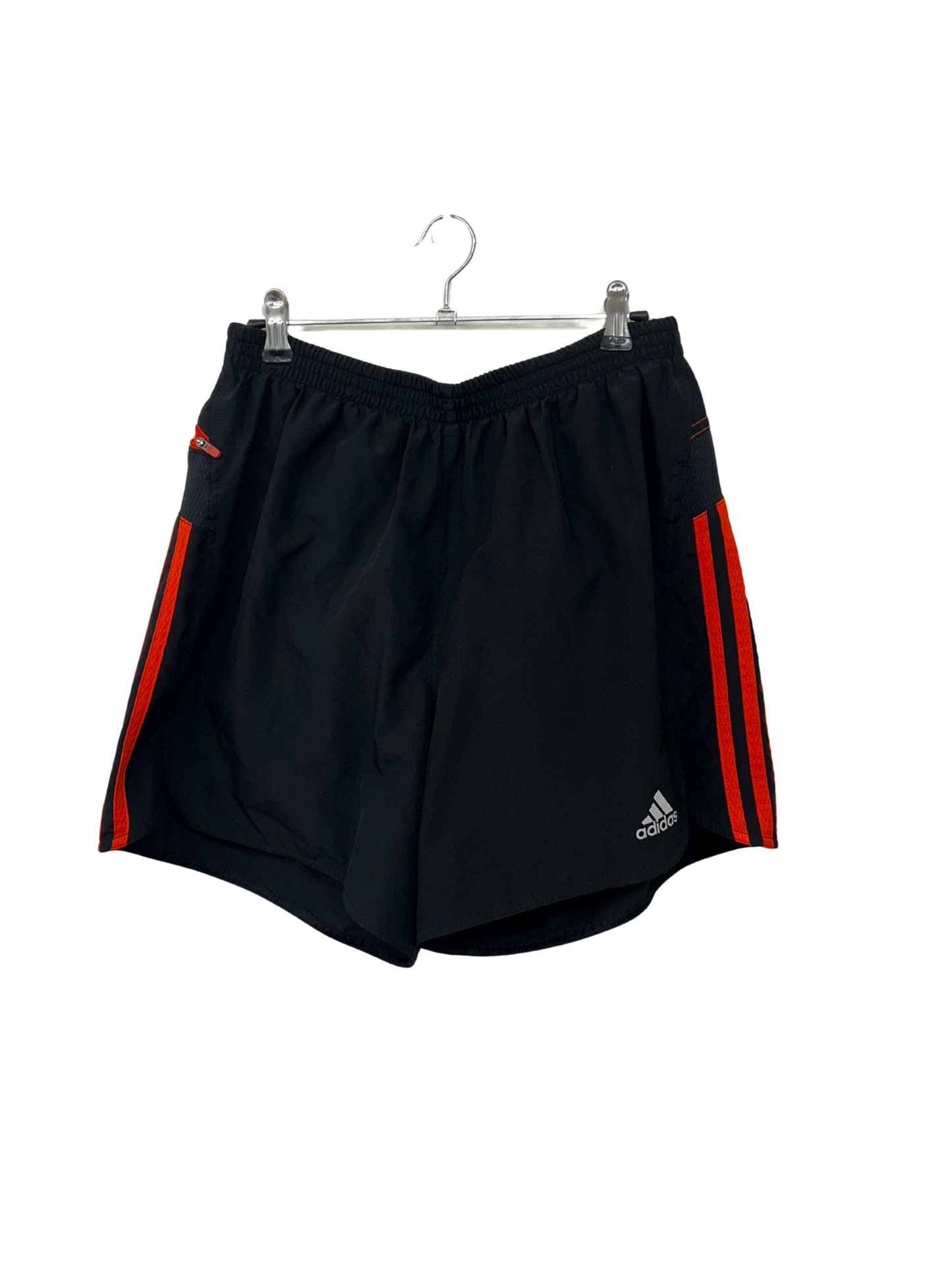 Black & Orange Elasticated Running Shorts