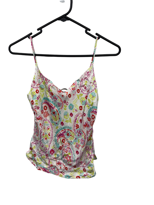 White & Multicolour Strappy Top