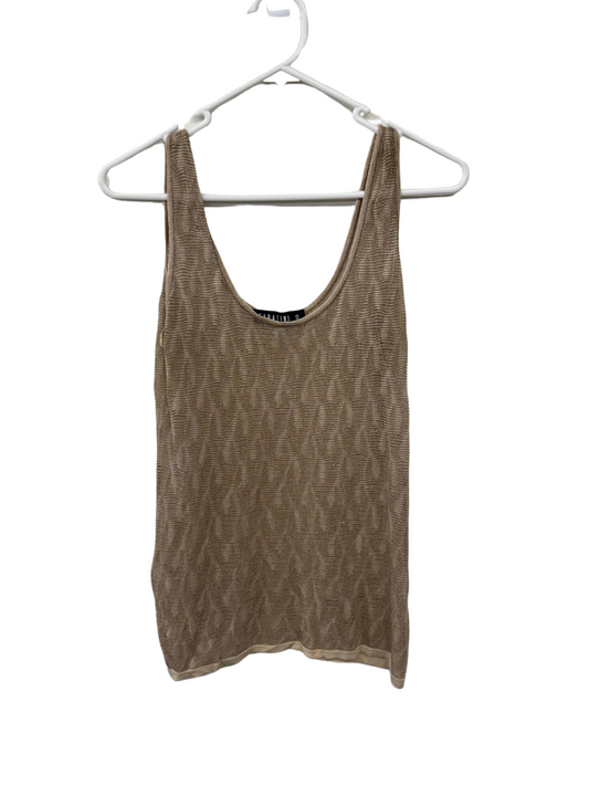 Gold Knit Singlet Top