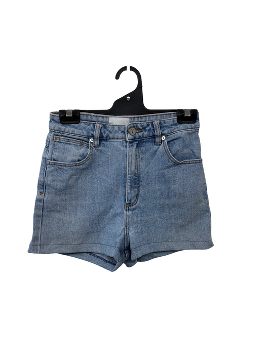 Blue Denim Highwaisted Mini Shorts #5