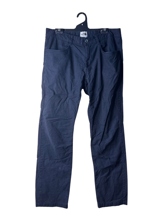 Dark Blue Low-Rise Tapered Trousers