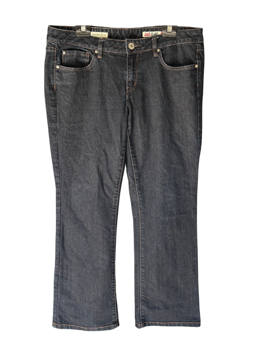 00s Dark Blue Mid-Rise Straight/Bootcut Leg Jeans